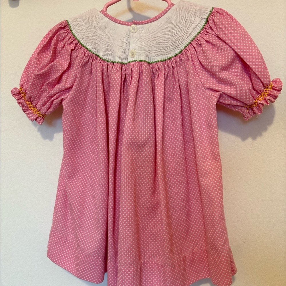 Remember Nguyen Pink Smocked Princess Top | Girls Size 4 - Picture 4 of 4